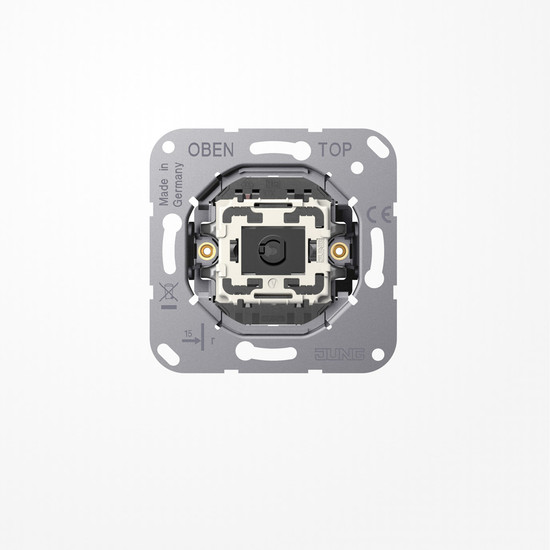 Jung K533EU Kipptaster, 1-pol. Wechsler mit N-Klemme, ohne Krallen