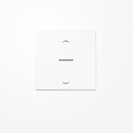 Jung LS101KO5PWW Wippe mit Lichtleiter, mit Pfeilsymbolen für Taster 1fach, Duroplast, F10, Serie LS, alpinweiß