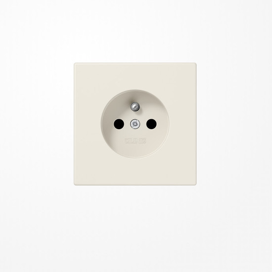 Jung LS1520FKI Steckdose, französisch/belgisches System, SAFETY+, Duroplast, Serie LS, weiß