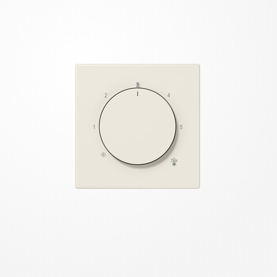 Jung LS1749BF Abdeckung für Thermostat, Thermoplast, Serie LS, weiß