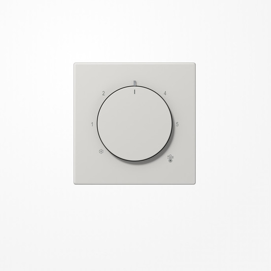 Jung LS1749BFLG Abdeckung für Thermostat, Thermoplast, Serie LS, lichtgrau