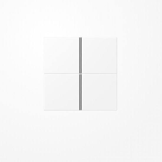 Jung LS404TSAWWM Tastensatz 4fach, F40, Serie LS, schneeweiß matt