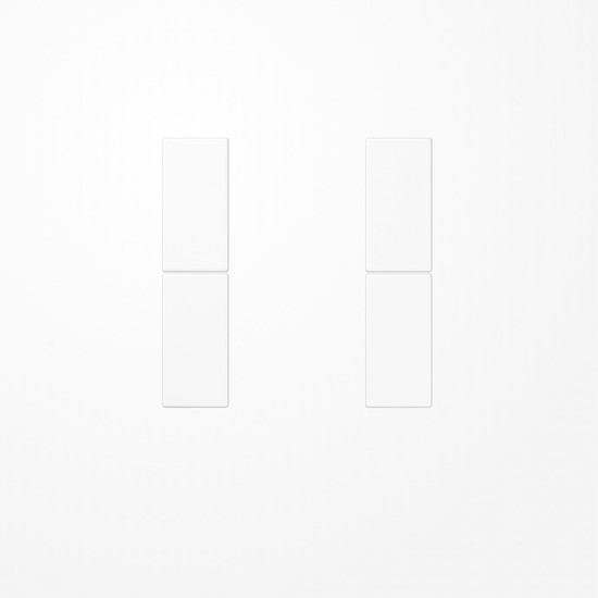 Jung LS502TSAWW Tastensatz 2fach, F50, Serie LS, alpinweiß