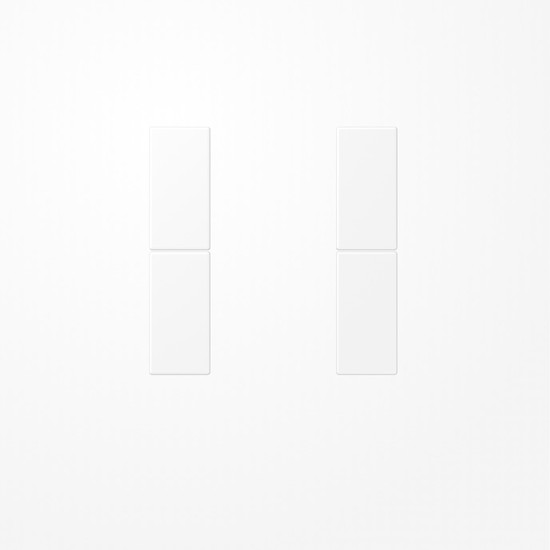 Jung LS502TSAWWM Tastensatz 2fach, F50, Serie LS, schneeweiß matt