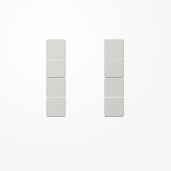 Jung LS504TSALG Tastensatz 4fach, F50, Serie LS, lichtgrau