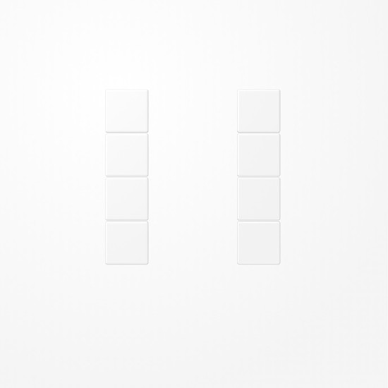 Jung LS504TSAWWM Tastensatz 4fach, F50, Serie LS, schneeweiß matt