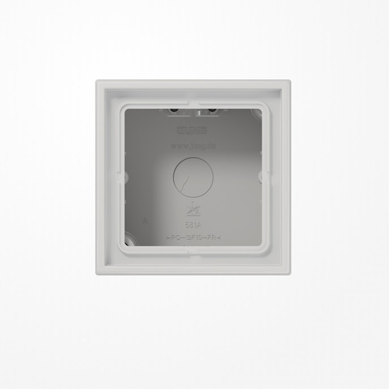 Jung LS581ALG Aufputz-Kappe 1fach, Duroplast, Serie LS, lichtgrau