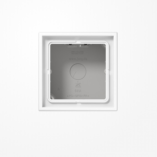 Jung LS581AWW Aufputz-Kappe 1fach, Duroplast, Serie LS, alpinweiß