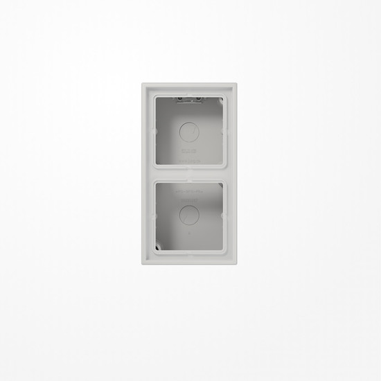 Jung LS582ALG Aufputz-Kappe 2fach, Duroplast, Serie LS, lichtgrau