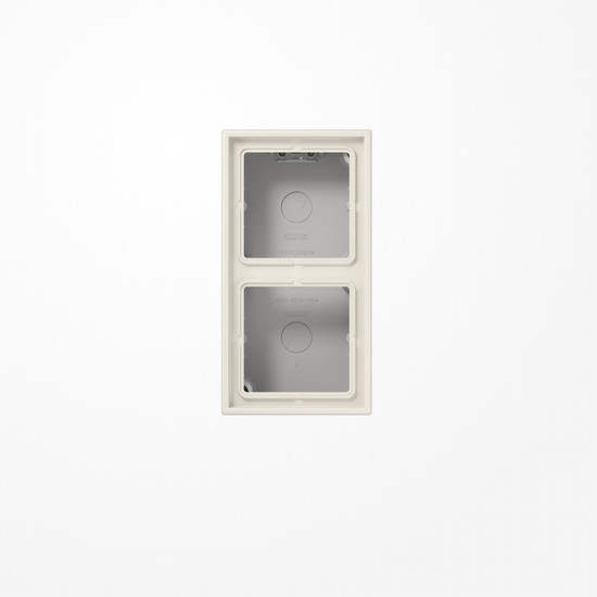 Jung LS582AW Aufputz-Kappe 2fach, Duroplast, Serie LS, weiß