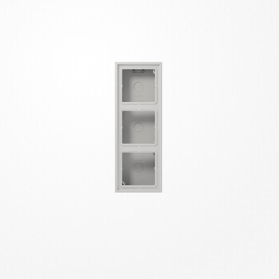 Jung LS583ALG Aufputz-Kappe 3fach, Duroplast, Serie LS, lichtgrau