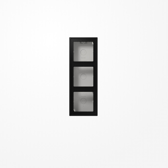 Jung LS583ASWM Aufputz-Kappe 3fach, Duroplast lackiert, Serie LS, graphitschwarz matt