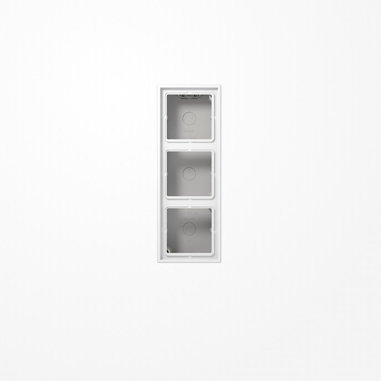 Jung LS583AWW Aufputz-Kappe 3fach, Duroplast, Serie LS, alpinweiß