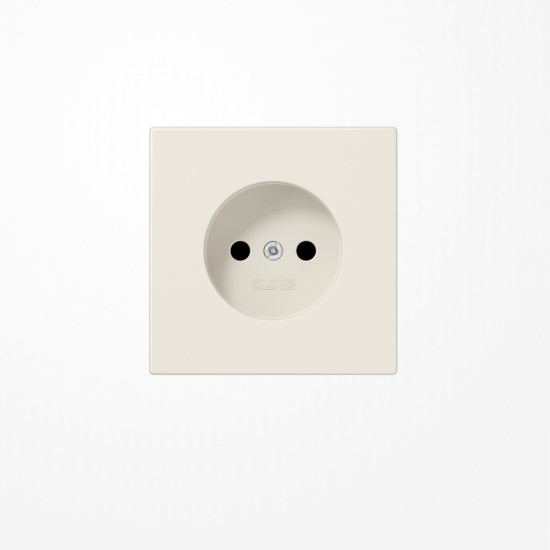 Jung LS911 Steckdose ohne Schutzkontakt, Schraubklemmen, Duroplast, Serie LS, weiß