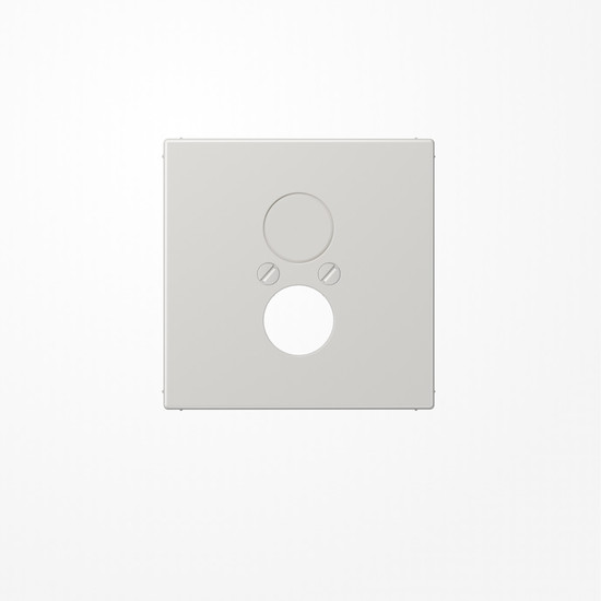 Jung LS962LG Abdeckung für 2 Rundsteckverbinder bis 18,5mm Ø  2fach, Duroplast, Serie LS, lichtgrau