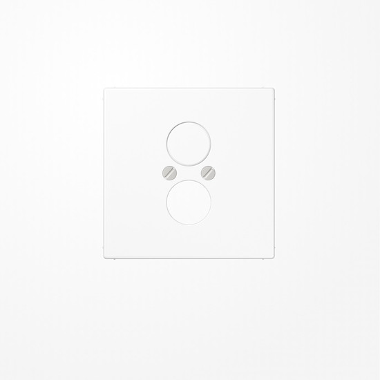 Jung LS962WW Abdeckung für 2 Rundsteckverbinder bis 18,5mm Ø  1fach, Duroplast, Serie LS, alpinweiß