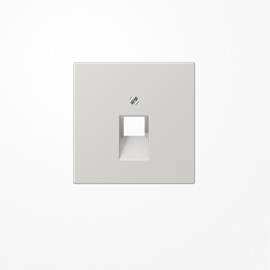 Jung LS969-1UALG Abdeckung für IAE/UAE-Anschlussdosen 1x8-polig, Thermoplast, Serie LS, lichtgrau