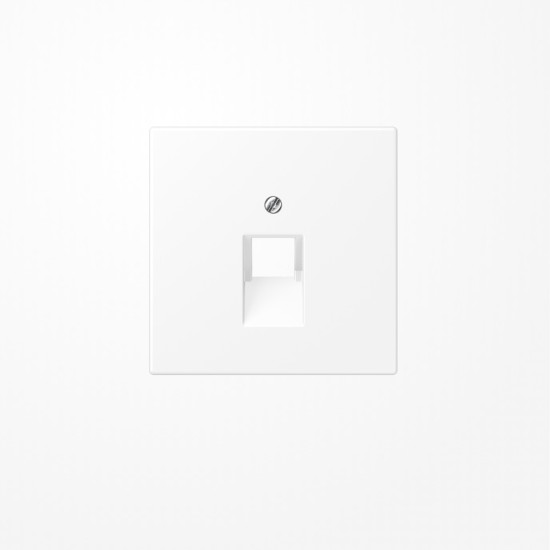 Jung LS969-1UAWWM Abdeckung für IAE/UAE-Anschlussdosen 1x8-polig, Thermoplast lackiert, Serie LS, schneeweiß matt