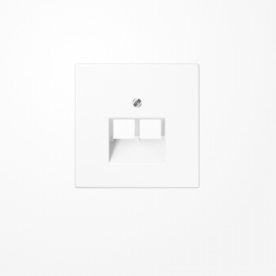 Jung LS969-2UAWW Abdeckung für IAE/UAE-Anschlussdosen 2x8-polig, Thermoplast, Serie LS, alpinweiß