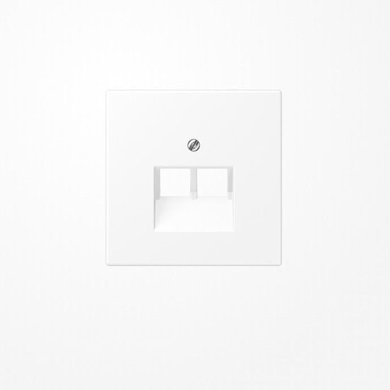 Jung LS969-2UAWWM Abdeckung für IAE/UAE-Anschlussdosen 2x8-polig, Thermoplast lackiert, Serie LS, schneeweiß matt