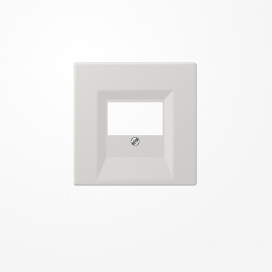 Jung LS969TLG Abdeckung für TAE-Anschlussdosen 1fach, Thermoplast, Serie LS, lichtgrau