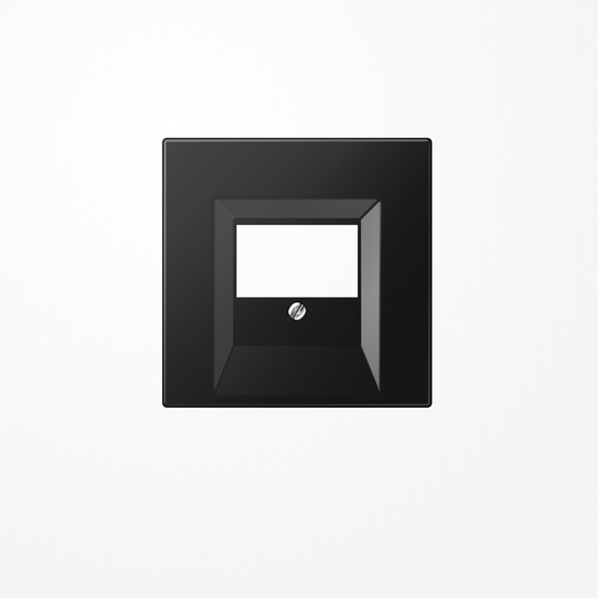 Jung LS969TSWM Abdeckung für TAE-Anschlussdosen 1fach, Thermoplast lackiert, Serie LS, graphitschwarz matt