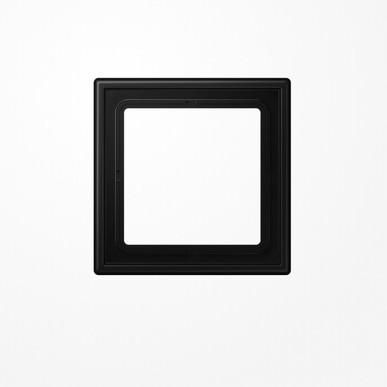 Jung LS981SWM Rahmen 1fach, senkrechte und waagerechte Montage, Duroplast lackiert, LS 990, graphitschwarz matt