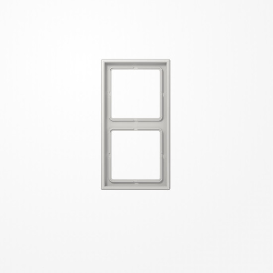 Jung LS982LG Rahmen 2fach, senkrechte und waagerechte Montage, Duroplast, LS 990, lichtgrau
