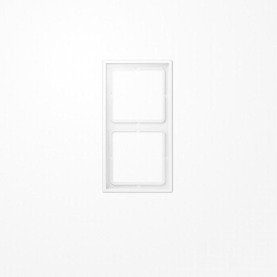 Jung LS982WWM Rahmen 2fach, senkrechte und waagerechte Montage, Duroplast lackiert, LS 990, schneeweiß matt