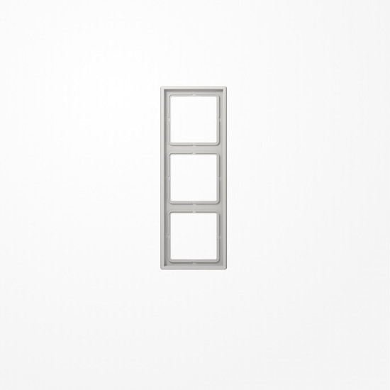 Jung LS983LG Rahmen 3fach, senkrechte und waagerechte Montage, Duroplast, LS 990, lichtgrau