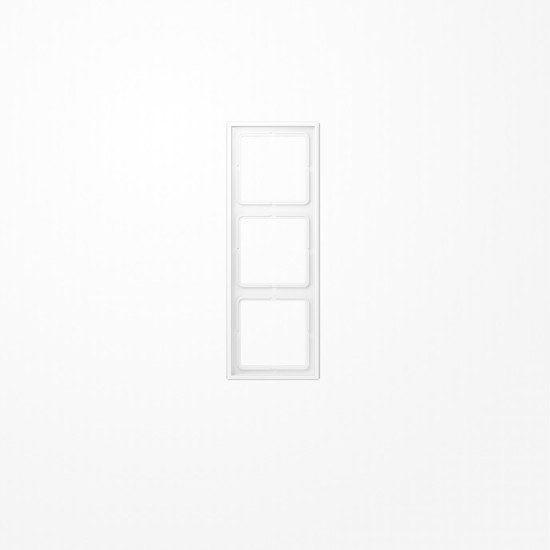 Jung LS983WWM Rahmen 3fach, senkrechte und waagerechte Montage, Duroplast lackiert, LS 990, schneeweiß matt