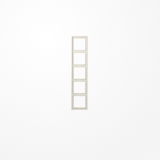 Jung LS985W Rahmen 5fach, senkrechte und waagerechte Montage, Duroplast, LS 990, weiß