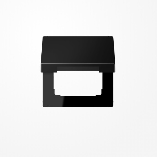 Jung LS990BFKLSWM Klappdeckel mit Rückstellfeder, Klappdeckel, Thermoplast lackiert, Serie LS, graphitschwarz matt