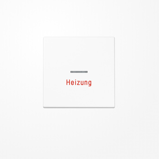 Jung LS990HWW Wippe mit Lichtleiter, Aufschrift Heizung, Duroplast, Serie LS, alpinweiß