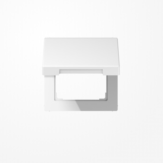 Jung LS990KLWW Klappdeckel mit Rückstellfeder, Duroplast, Serie LS, alpinweiß