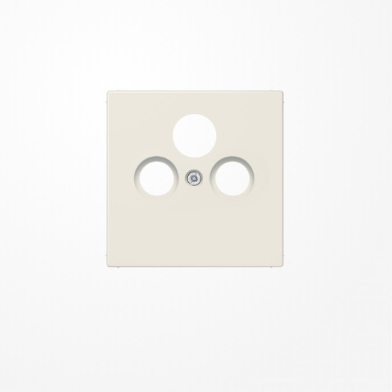 Jung LS990SAT Abdeckung für Universal-Sat/BK-Dosen 1fach, Thermoplast, Serie LS, weiß