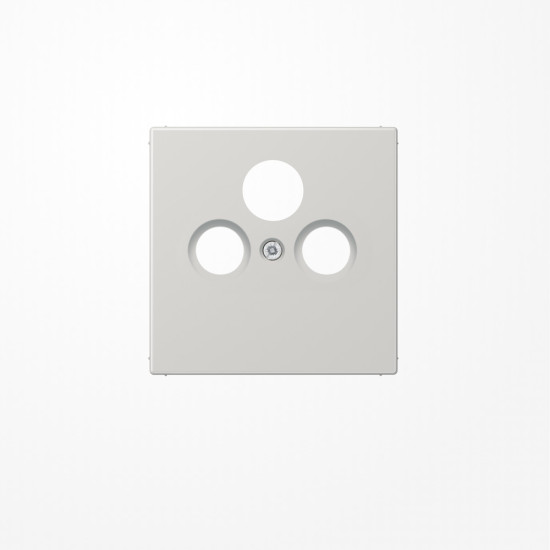 Jung LS990SATLG Abdeckung für Universal-Sat/BK-Dosen 1fach, Thermoplast, Serie LS, lichtgrau