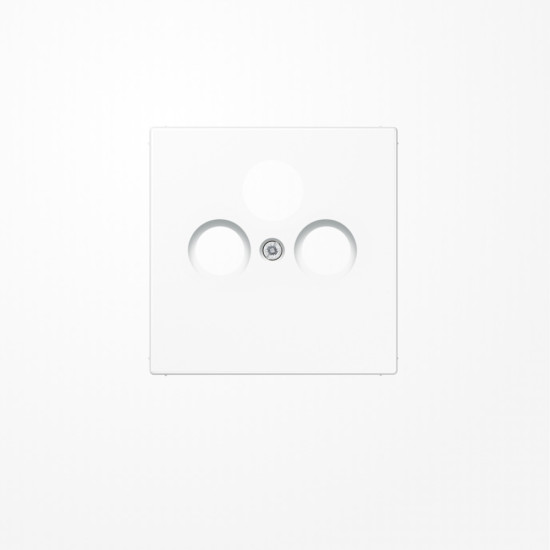 Jung LS990SATWW Abdeckung für Universal-Sat/BK-Dosen 1fach, Thermoplast, Serie LS, alpinweiß