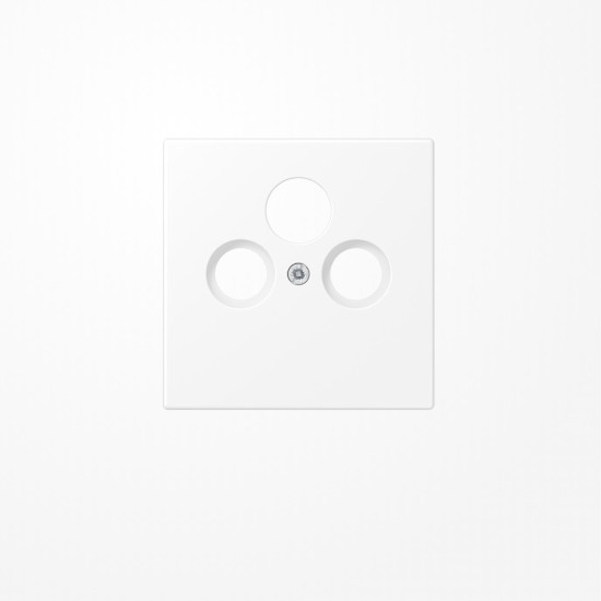 Jung LS990SATWWM Abdeckung für Universal-Sat/BK-Dosen 1fach, Thermoplast lackiert, Serie LS, schneeweiß matt