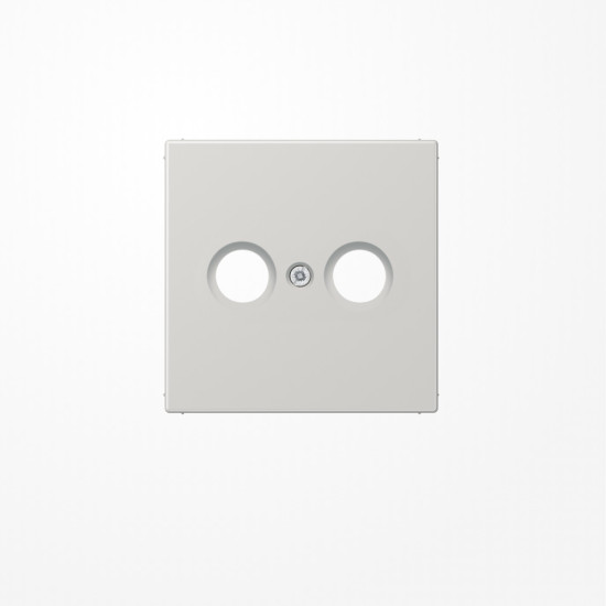 Jung LS990TVLG Abdeckung für Antennendosen 1fach, Thermoplast, Serie LS, lichtgrau