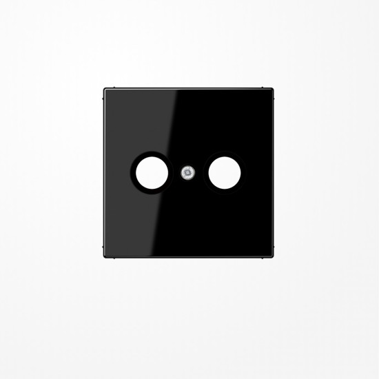 Jung LS990TVSW Abdeckung für Antennendosen 1fach, Thermoplast, Serie LS, schwarz