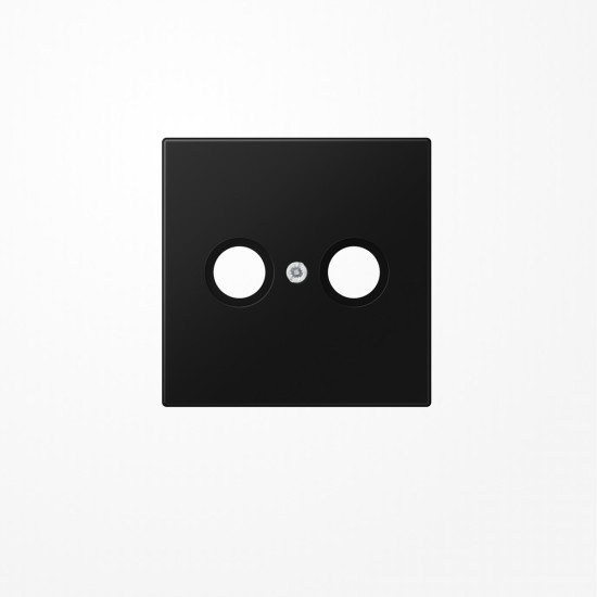 Jung LS990TVSWM Abdeckung für Antennendosen 1fach, Thermoplast lackiert, Serie LS, graphitschwarz matt