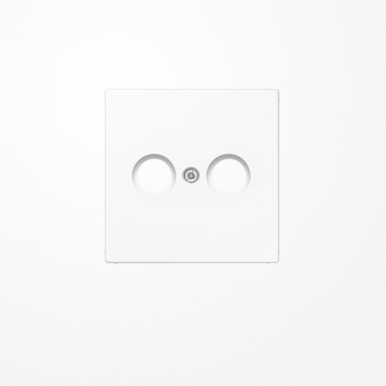 Jung LS990TVWW Abdeckung für Antennendosen 1fach, Thermoplast, Serie LS, alpinweiß