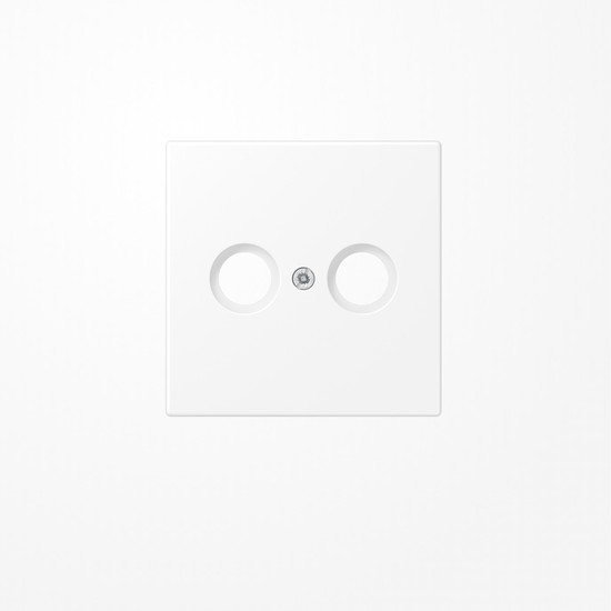 Jung LS990TVWWM Abdeckung für Antennendosen 1fach, Thermoplast lackiert, Serie LS, schneeweiß matt