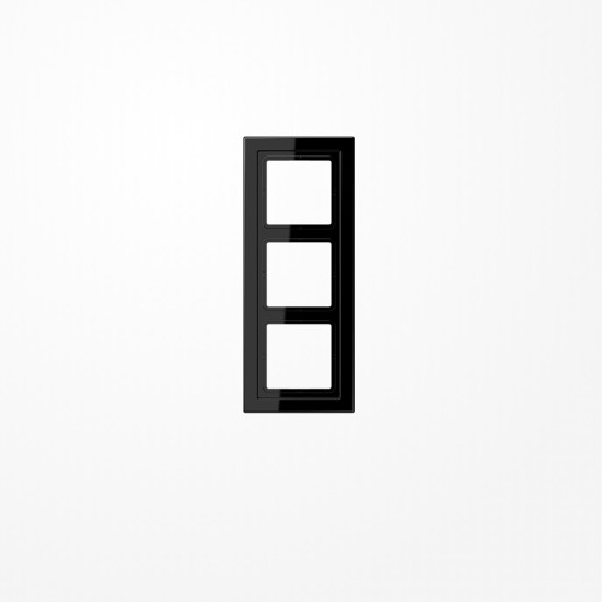 Jung LSD983SW Rahmen 3fach, senkrechte und waagerechte Montage, Duroplast, LS-DESIGN, schwarz