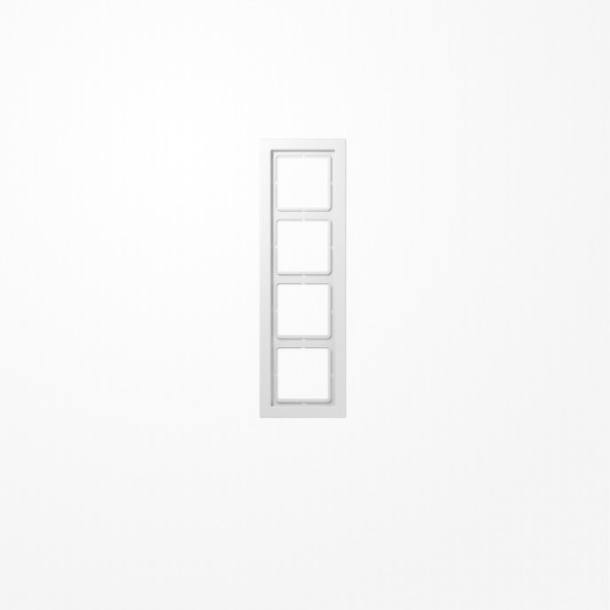 Jung LSD984WW Rahmen 4fach, senkrechte und waagerechte Montage, Duroplast, LS-DESIGN, alpinweiß