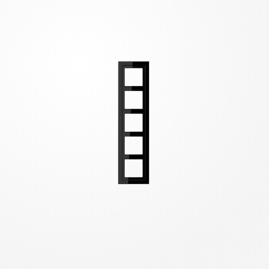 Jung LSD985SW Rahmen 5fach, senkrechte und waagerechte Montage, Duroplast, LS-DESIGN, schwarz