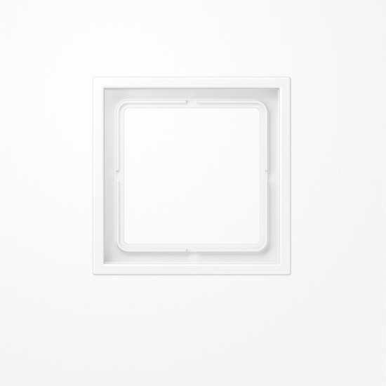 Jung LSZ981BFWWM Rahmen 1fach, senkrechte und waagerechte Montage, Thermoplast lackiert, LS ZERO, schneeweiß matt