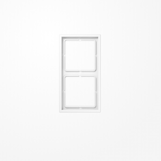 Jung LSZ982BFWW Rahmen 2fach, senkrechte und waagerechte Montage, Thermoplast, LS ZERO, alpinweiß