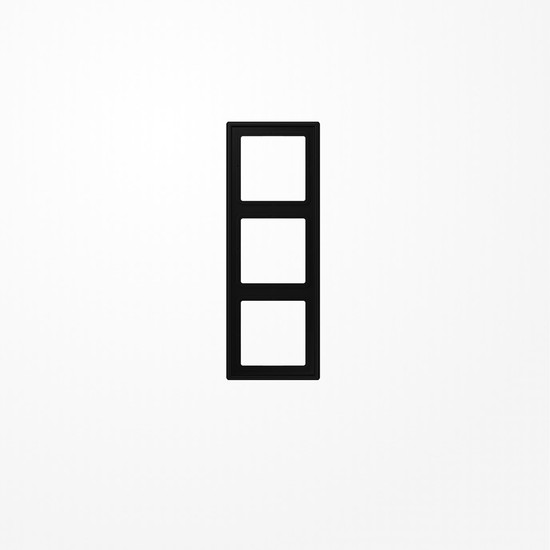 Jung LSZ983BFSWM Rahmen 3fach, senkrechte und waagerechte Montage, Thermoplast lackiert, LS ZERO, graphitschwarz matt